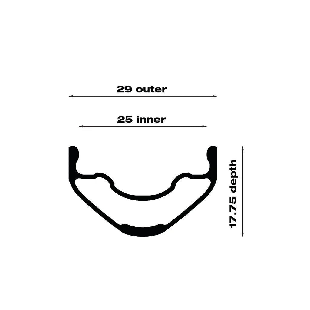 TriTec E25 Rim KOM Light i25 27.5" TCS 2.0 (32 Hole)