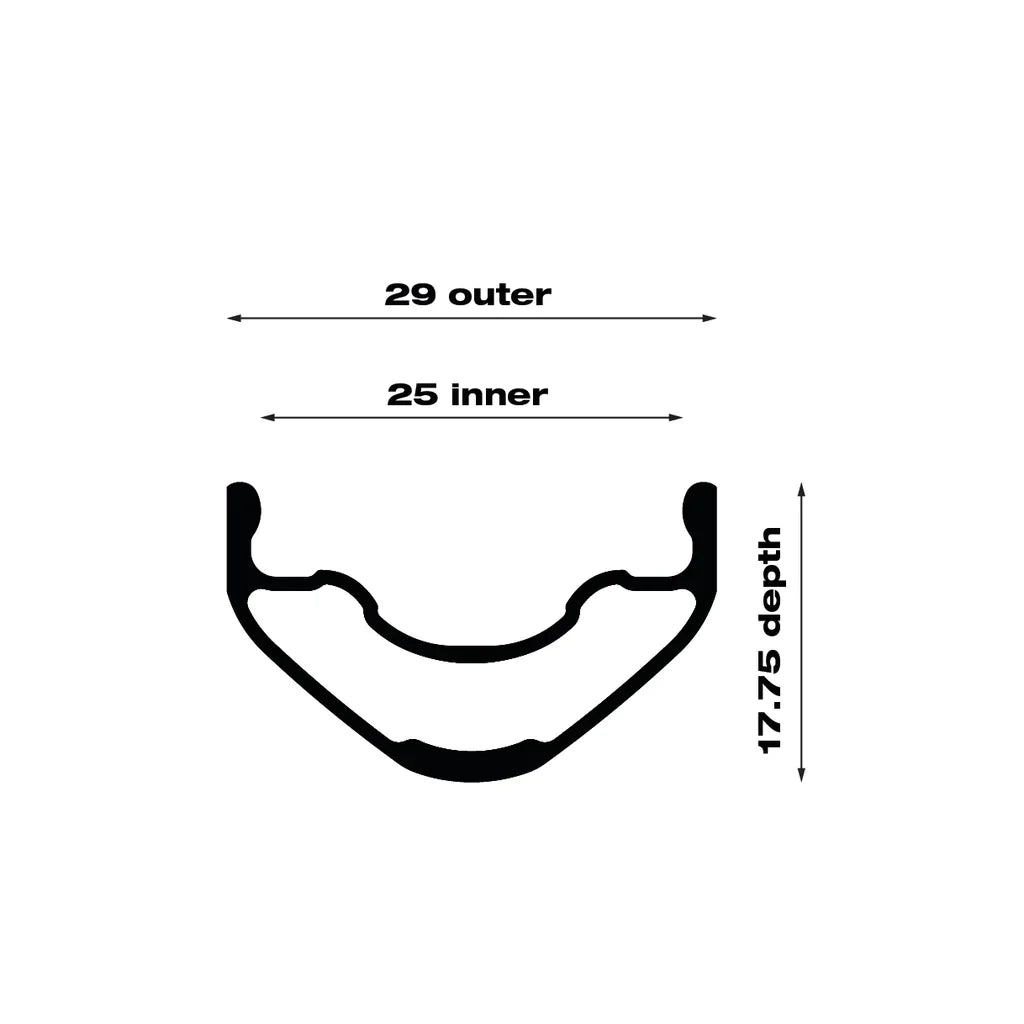 KOM Light i25 27.5" TCS 2.0 rim, 32 hole Black, PV