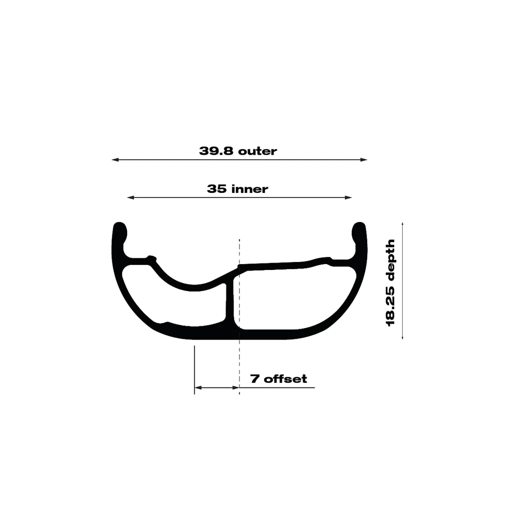 HTZ i35 29" TCS 2.0 Rim, 32 hole, Black, PV